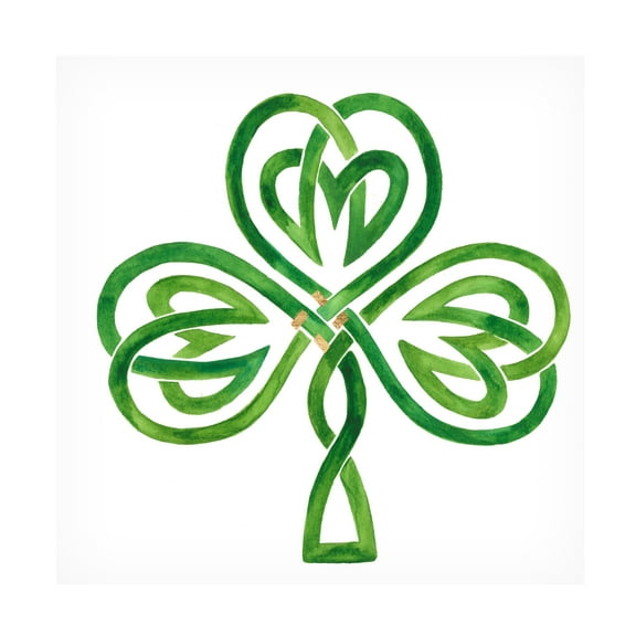 Victoria Borges 'Gilded Shamrock III' Canvas Art
