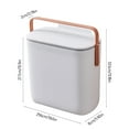 thumbnail image 3 of Darzheoy Hanging Trash Can, 2.6 Gallon Kitchen Compost Bin, Garbage Can for Kitchen, Kitchen Trash Can with Lid, Wall Mounted Trash Can, for Cupboard, Bathroom, Under Sink, 3 of 8