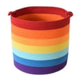 thumbnail image 2 of Cesta de Almacenamiento de Ropa Sucia de Cuerda de Algodón Tejida Soledad Multiusos 15x14 Pulgadas 7 Colores, 2 of 10
