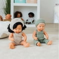thumbnail image 2 of Miniland Knitted Doll Outfit 15” – Overall & Beanie Hat, 2 of 4