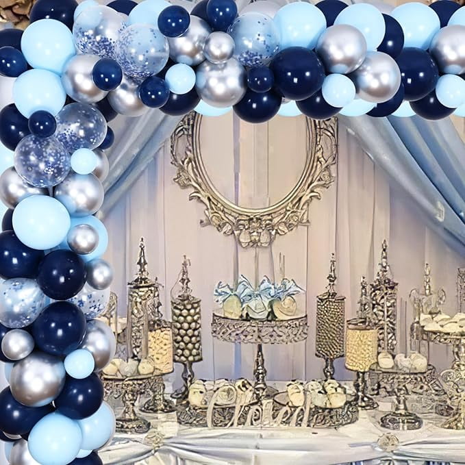 Denim and Diamonds Party Decorations Blue Sliver Denim and Diamonds Balloon Garland Arch Kit New Jeans Bridal Shower Decor for Women Jewelry Bachelorette Party Bridal Shower Birthday Engagement