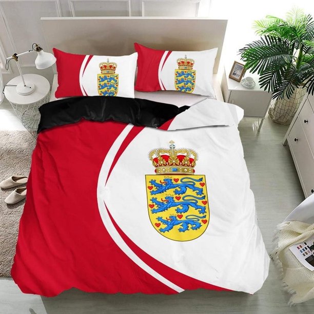Juego de cama Escudo de Armas de Dinamarca Círculo RLT13