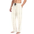 thumbnail image 2 of FORMRS Mens Pajama Pants with Pockets Soft Cotton Sleepwear Lounge Bottoms, Sizes S-2XL, Beige Abstract Pattern, 2 of 7