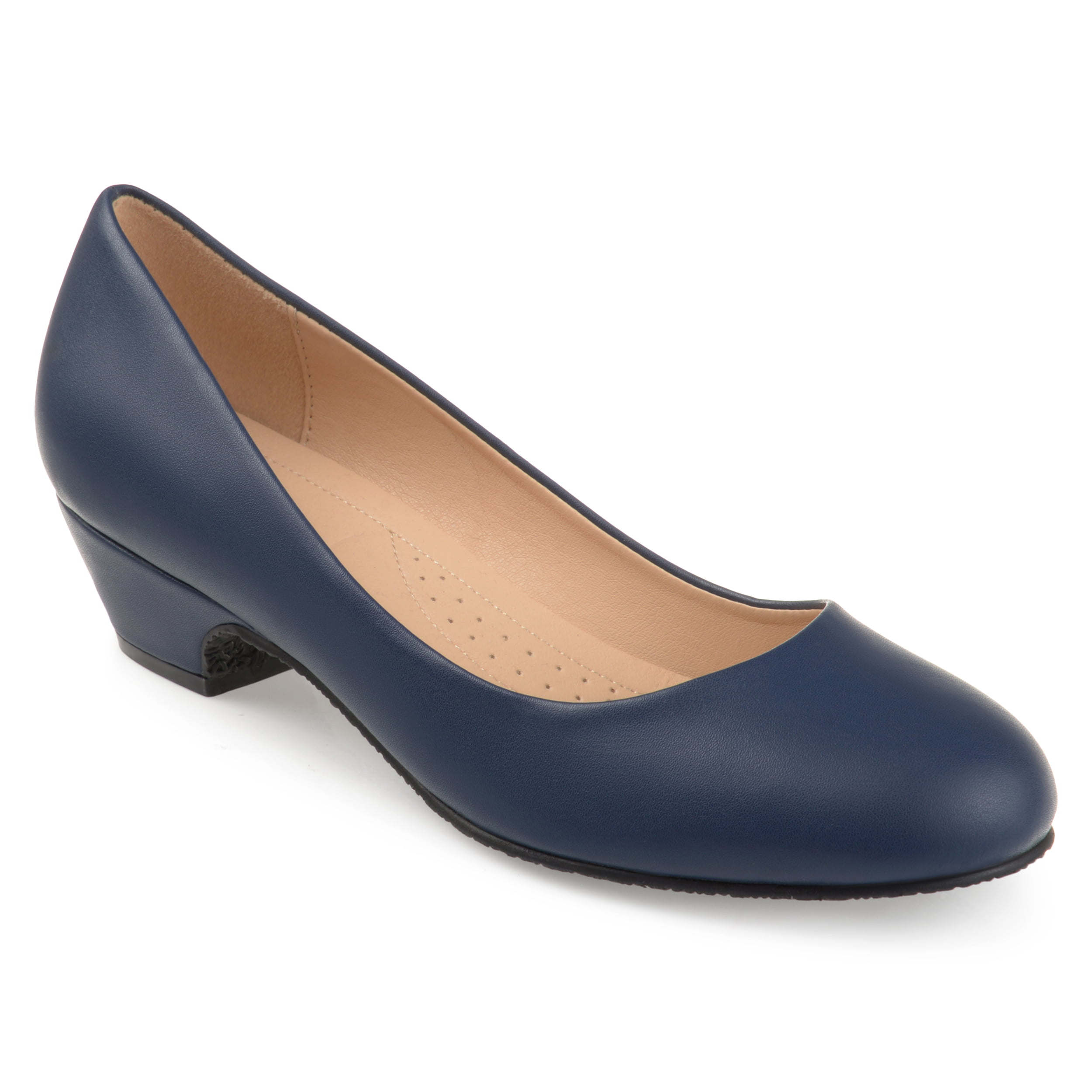 woman navy shoes