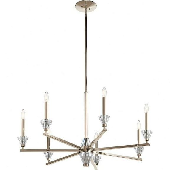 Modern Seven Light Chandelier-Polished Nickel Finish Bailey Street Home 147-Bel-4187421