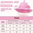 thumbnail image 3 of Toddler Kids Baby Girl Breathable Sun Hat Cotton Foldable 50+ SPF Protective, 3 of 8