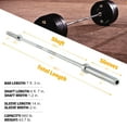 thumbnail image 4 of Preenex 7'3" Olympic Barbell Strength Training Equipment Solid Steel Bench Press Bar, 4 of 17