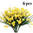 thumbnail image 2 of Coofit Artificial Flower Plastic Lifelike 6PCS Decorative Faux Shrub Plant Fake Flower, 2 of 6