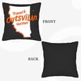 thumbnail image 6 of Set of 2 Decorative Throw Pillow Covers 18x18in - Black State Map Design with Orange Border & Travel Text for Couch Bed Car, 6 of 8
