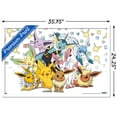 thumbnail image 3 of Pokémon - Pikachu, Eevee, And Its Evolutions Wall Poster, 22.375" x 34", Framed, 3 of 3