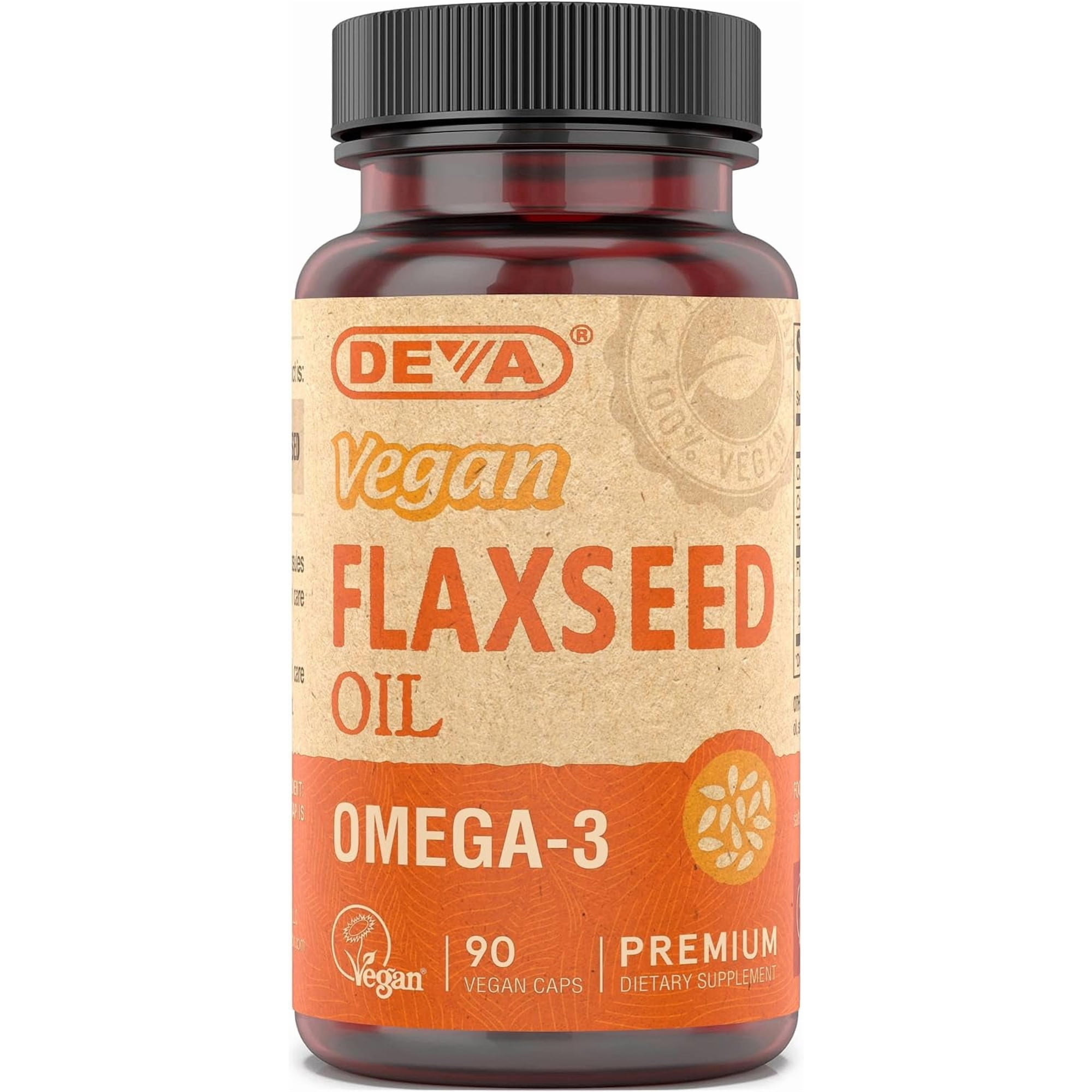 Vegan, Flaxseed Oil, Omega-3, 90 Vegan Caps