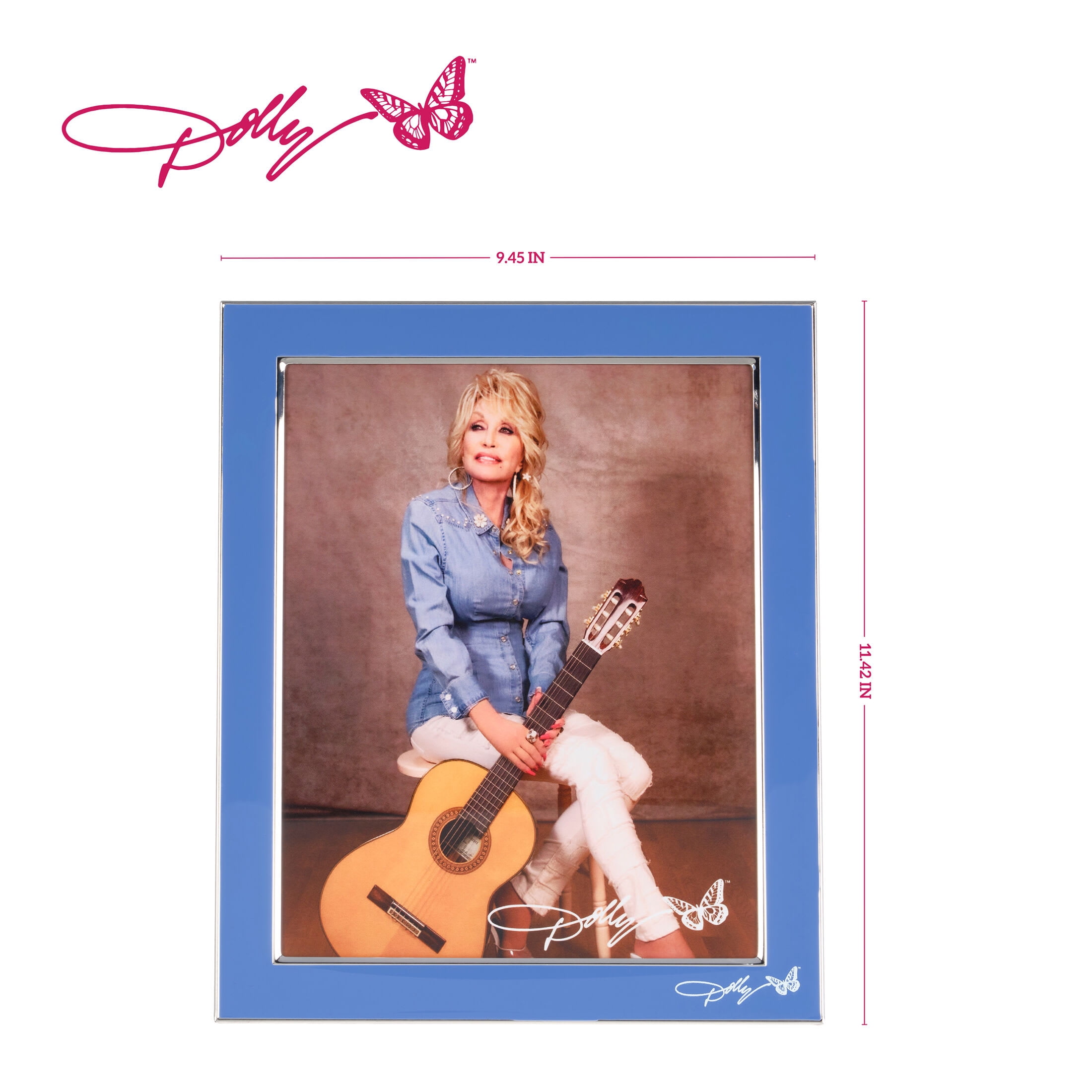 Dolly Parton 9.5X11.5 in Denim Metal Frame - 8X10