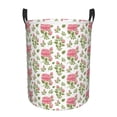 thumbnail image 2 of Goofa Rose Flowers Printed Circular Hamper,Laundry Basket with Handles,Storage Baskets Foldable,Large Capacity Laundry Hamper-Medium, 2 of 8