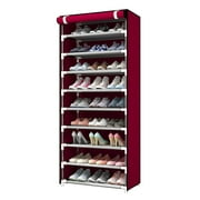 Breadeep Shoe Cabinet 10 Tier Dustproof Strong Bearing Capacity Stable Shoe Storage Cabinet for Home
