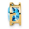 thumbnail image 2 of 14K Yellow Gold 7mm Blue Topaz Bezel Pendant, 2 of 7