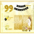 thumbnail image 3 of 99th Birthday Decoration Black and Gold for Boy & Girl, 99th Cake Topper, 99th Party Supplies for Her and Him, 99th Birthday Photo Props, 3 of 5