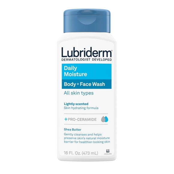 Body + Face Wash Lubriderm Daily Moisture 480 ml