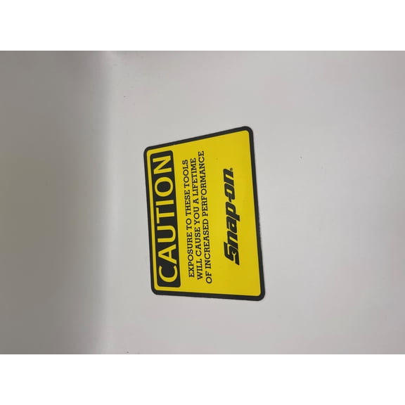 Snap-on Caution Yellow Vinyl Sticker