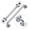 Brushed Nickel-18 inch - 1.25 inch Dia, variant on Handicap Grab Bars Wave Shaped 2 Pack 24 Inch For Shower 304 Stainless Steel Ada Bathtubs And Showers Safety Handles (polished Chrome)