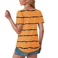 thumbnail image 3 of Plebaso Hauts à Œillets pour Femmes Manches Courtes Rayées T-Shirts Décontractés Col Rond Mode Blouses d'Été, 3 of 6
