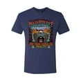 thumbnail image 2 of Wild Bobby, Main Street of America Route 66 Bike Motorcycle Cars and Trucks Mens Premium Tri Blend T-Shirt, Vintage Navy, Large, 2 of 3