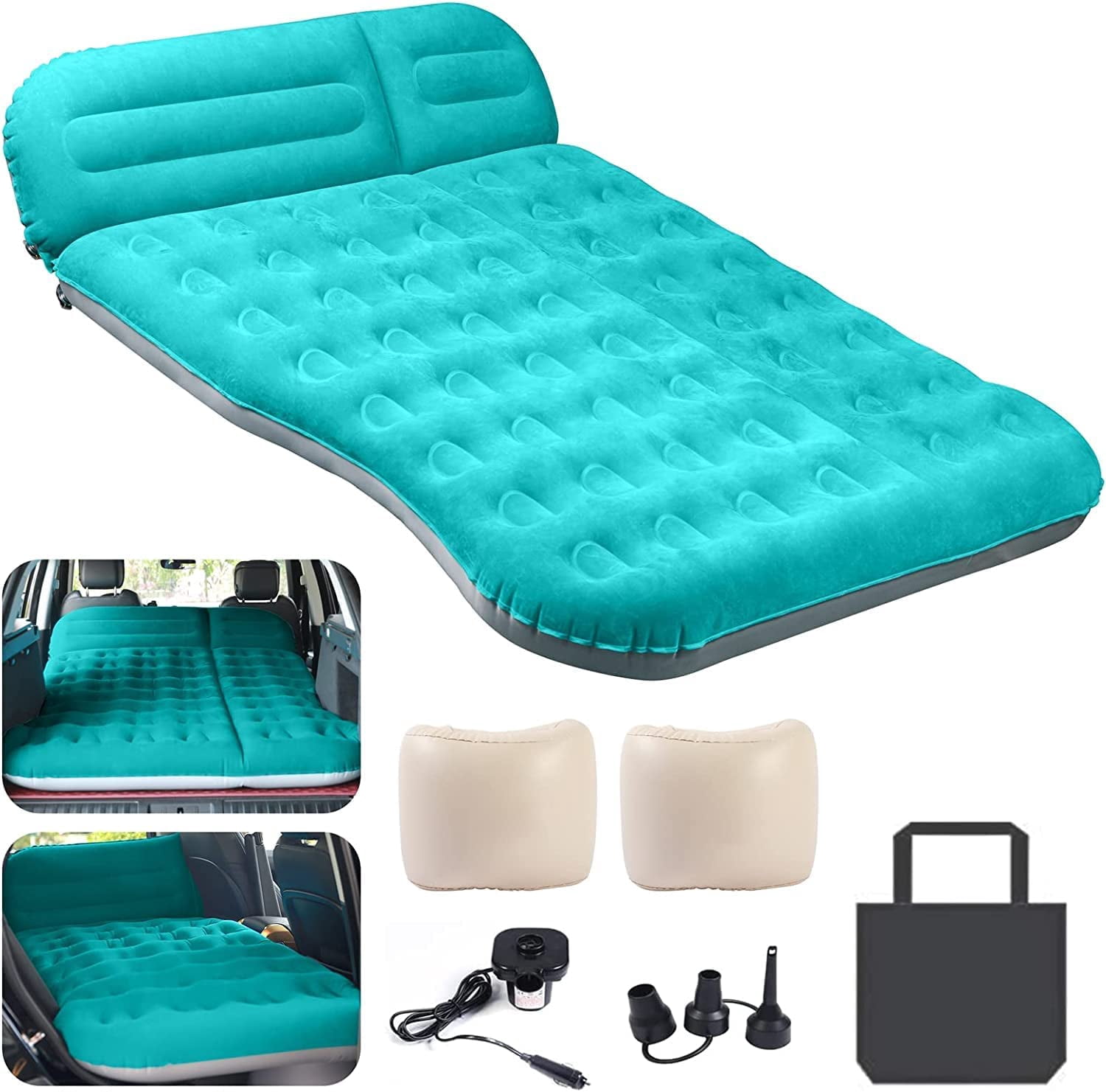SUV Air Mattress For Camping - Inflatable Car Bed Compatible With Tesla Model Y, Jeep, Truck Backseat