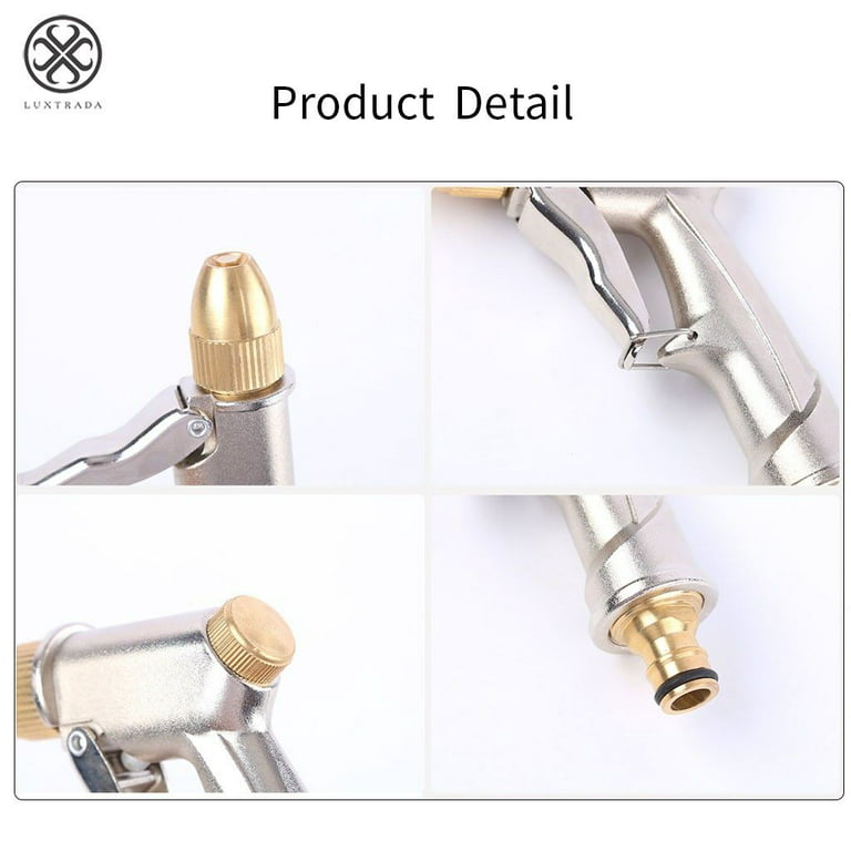 Stainless Steel High Pressure Washer Attachment Car Wash Spray Nozzle Hose  Wand - 58cm