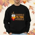thumbnail image 2 of Mens Sweatshirt Winter Thanksgiving Printed Solid Color Casual Crew Neck Hoodie Fall Clothes Tops Pullover Black S, 2 of 4