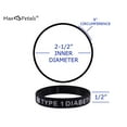 thumbnail image 2 of 5 PACK "TYPE 1 DIABETIC" Medical Alert ID Silicone Bracelet Wristbands ADULT SIZE (8 Inches), 2 of 2