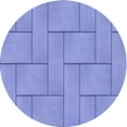 thumbnail image 1 of Ahgly Company Machine Washable Indoor Round Transitional Day Sky Blue Area Rugs, 8' Round, 1 of 7