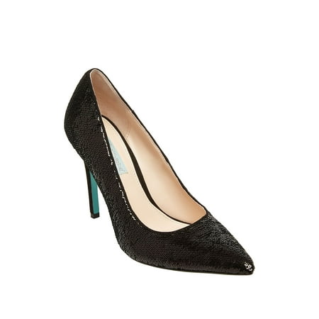 - Blue Lani Sequin Point-Toe Pumps