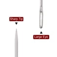 thumbnail image 4 of Uxcell 10pcs 5.91 pulgadas Agujas de Tapicería Agujas de Coser a Mano de Acero Inoxidable de Ojo Grande, 4 of 5