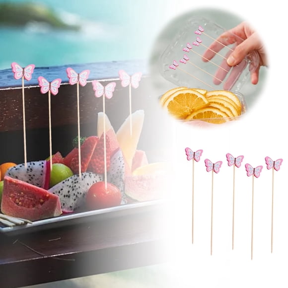 Palillos de cóctel para el Año Nuevo chino 100 unidades Palillos para frutas Palillos para postres Palillos para comida Palillos para sándwiches Palillos para bebidas Palillos para brochetas de...