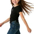 thumbnail image 4 of Avtoify Children's Solid Color Short Sleeve Round Neck Summer Kids T Shirt, 4 of 5
