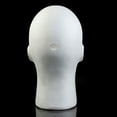 thumbnail image 3 of Male Foam Mannequin Head for Wigs – White Wig Head with Realistic Male Face 21 26 Head Circumference – Durable Foam Head for Displaying Hats Glasses Masks and Wig Styling, 3 of 8