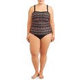 thumbnail image 2 of Terra & Sky Women's Plus Size Light Bright Tankini Swimsuit Top, 2 of 4