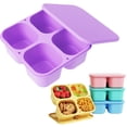 thumbnail image 2 of Dinnerware Set 4 Point Silicone Lunch Box Complementary Box with Lid Snack Packing Box Refrigerator Fresh Keeping Box., 2 of 9