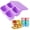 Purple, variant on FXMLRLK Silicone Snack Containers with Lids C for Adults, Reusable Divided Food Storage for Daycare, Travel, Work, BPA Free, Microwave Safe,Blue