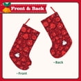 thumbnail image 2 of Picia Playful Red Cartoon Faces for 18in Christmas Stockings, Xmas Stocking for Kids, Holiday and Family Stocking for Fireplace or Party Decoration, 2 of 7