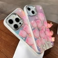 thumbnail image 2 of Laser Tulip Flower Plated Camera Lens Protector Soft  for iPhone Case (Pink,iPhone 14 Pro Max), 2 of 6