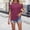 Purple, variant on YHAJDS Women's Plus Size T-shirts Short Sleeve Round Neck Crochet Detail Loose Spring Top