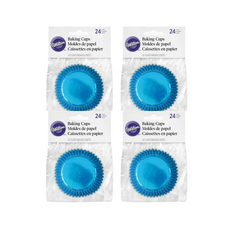 Fantastic Four Foil - (4 Pack) Wilton Blue Foil Cupcake Liners 24-Count, 415-6037