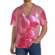 thumbnail image 1 of Fotbe Pink Balloon Puppy Art Camisa Estampada de Manga Corta para Hombre, Casual de Verano, Estilo Playero, Sin Arrugas-3X-Large, 1 of 5