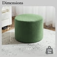thumbnail image 5 of Bezseller Round Upholstered Pouf Ottoman Footrest for Living Room, Bedroom,Green, 5 of 8