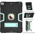 thumbnail image 5 of Kids iPad Case for iPad 9th / 8th / 7th Generation (2021/2020/2019) 10.2 Inch, Slim Duty Drop Proof Shockproof Protective Cover with Kickstand for Apple iPad 10.2 inch (Black&Aqua), 5 of 14