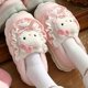 thumbnail image 3 of Sanrio Various Cartoon Girls Warm Slippers For Fall Winter Home, Non-slip Soft Fluffy Plush Cute Mid Top Slippers, Gifts For Girls, 3 of 5