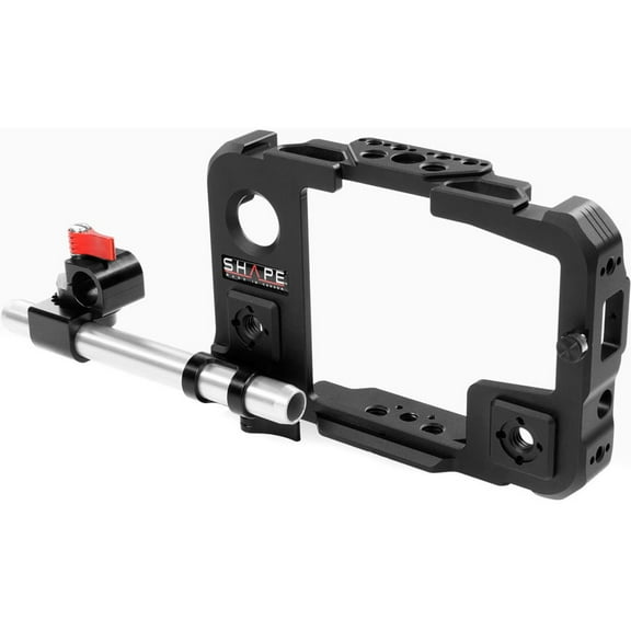 Shape Cage for Atomos Shinobi Monitor, Includes 15mm LW Clamp, Swivel 15mm Rod Clamp and 15mm 6" Rod