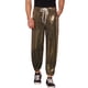 thumbnail image 1 of Pantalones de drawstring con lentejuelas INSPIRE CHIC para hombres, con cintura elástica, ropa de noche, jogger brillante 30 dorado, 1 of 5