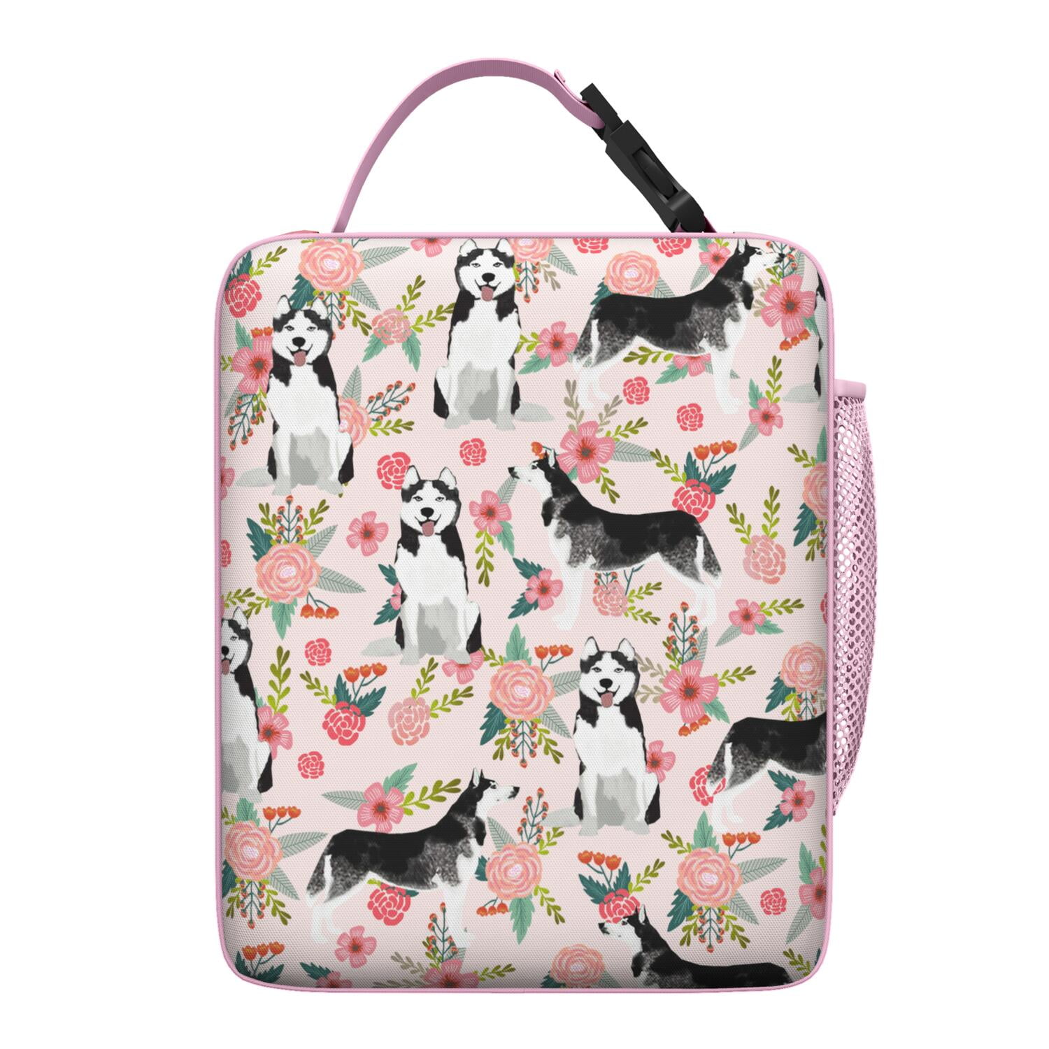Cartoon Puppy Pattern Lunch Tote Bag, Insulated Waterproof Bento Box with Adorable Dog Print, Durable and Spacious Cooler for Work, Gym, Picnic, Travel