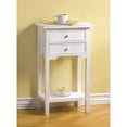 thumbnail image 2 of Zingz & Thingz 27.75" White Contemporary Side Table with 2-Drawers, 2 of 4